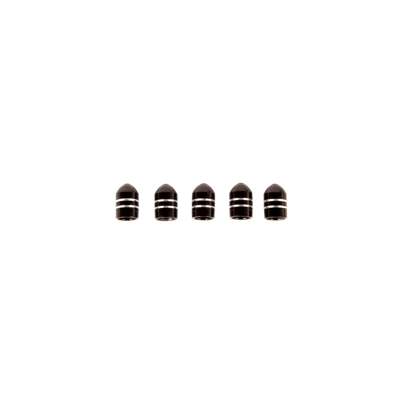 Rugged Ridge Valve Stem Cap Aluminum Black 5 Pack Rugged Ridge Valve Stems  AXOPROS