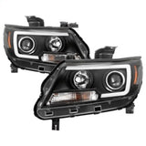 Spyder 15-17 Chevy Colorado Projector Headlights - Light Bar LED - Black (PRO-YD-CCO15-LBDRL-BK) SPYDER Headlights  AXOPROS