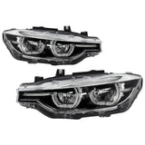 Spyder BMW F30 3 Series 4Dr LED Projector Headlights Chrome PRO-JH-BF3012H-4D-LED-C SPYDER Headlights  AXOPROS