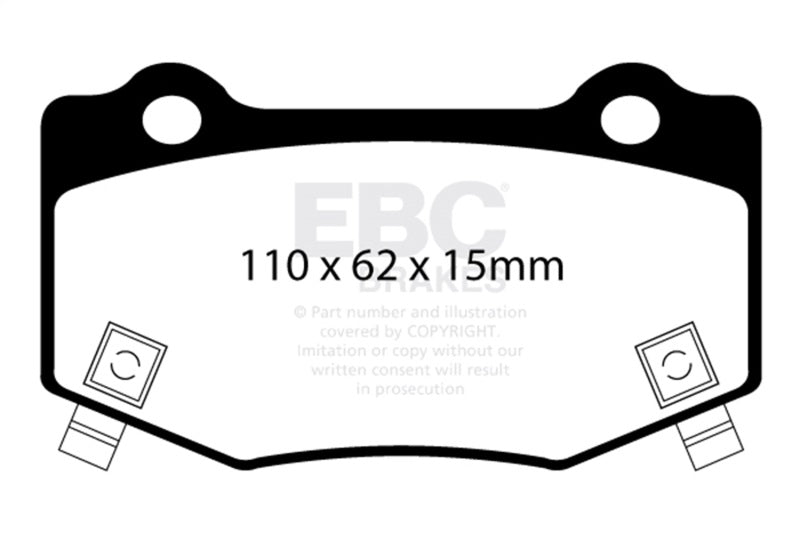 EBC 16+ Cadillac ATS-V 3.6 Twin Turbo Redstuff Rear Brake Pads EBC Brake Pads - Performance  AXOPROS