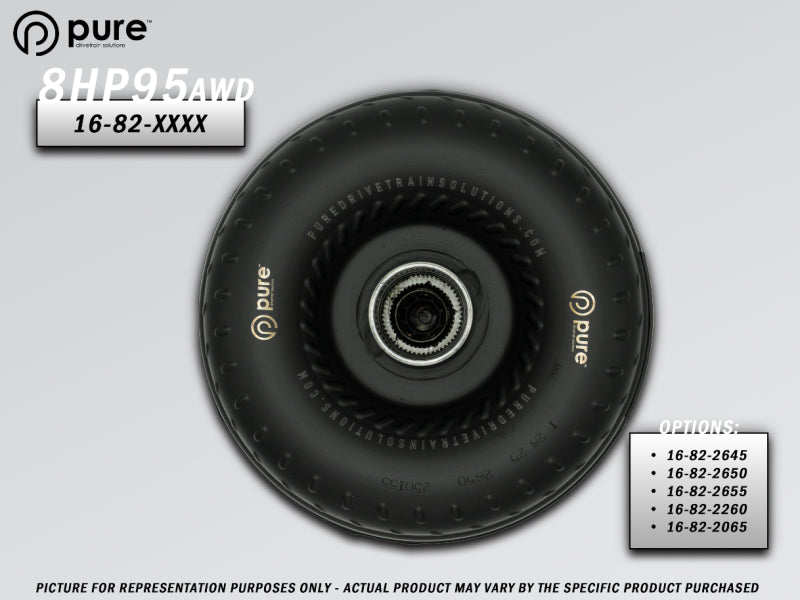 Pure Drivetrain Solutions Pure Drivetrain 8HP95 High Performance Billet Race Torque Converter - 26/50 Stator - AWD Torque Converters aftermarket performance part
