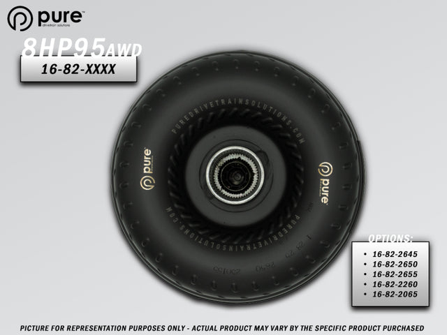 Pure Drivetrain Solutions Pure Drivetrain 8HP95 High Performance Billet Race Torque Converter - 26/50 Stator - AWD Torque Converters aftermarket performance part