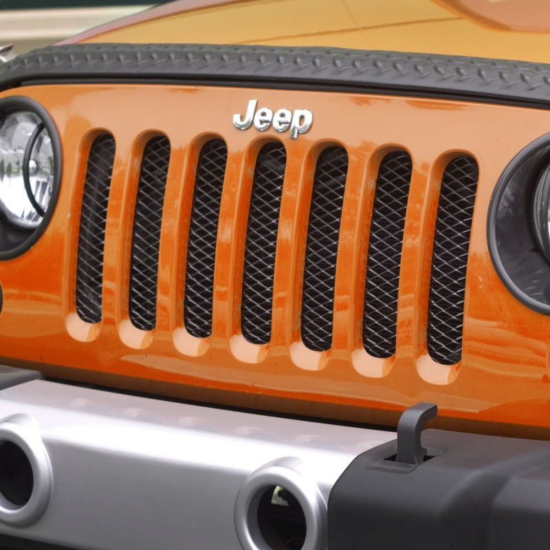 Rugged Ridge Mesh Grille Insert Black 07-18 Jeep Wrangler Rugged Ridge Grilles  AXOPROS