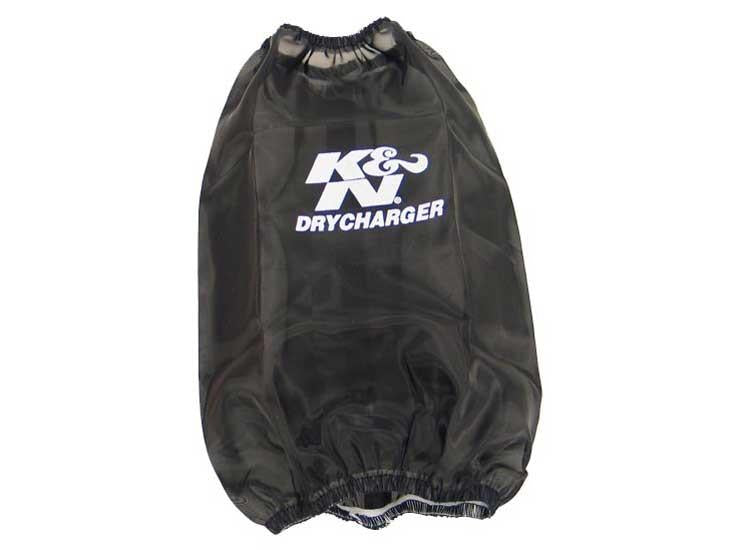 K&N Drycharger Round Tapered Air Filter Wrap 6.5in Base ID/4.5in Top ID/7in H - Black K&N Engineering Pre-Filters  AXOPROS