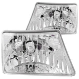ANZO 1998-2000 Ford Ranger Crystal Headlights Chrome ANZO Headlights  AXOPROS