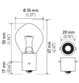 Hella Bulb 635 12V 35W Ba20S B11 F2 (MOQ 10) Hella Bulbs  AXOPROS