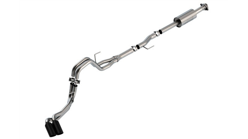 Borla F-150 2021 2.7L/3.5L 4dr CC SB EC STB Lar/KingR/Plnm/LTD 3/2.25 DSE CB S-Type BLK CHR Tips Borla Catback  AXOPROS