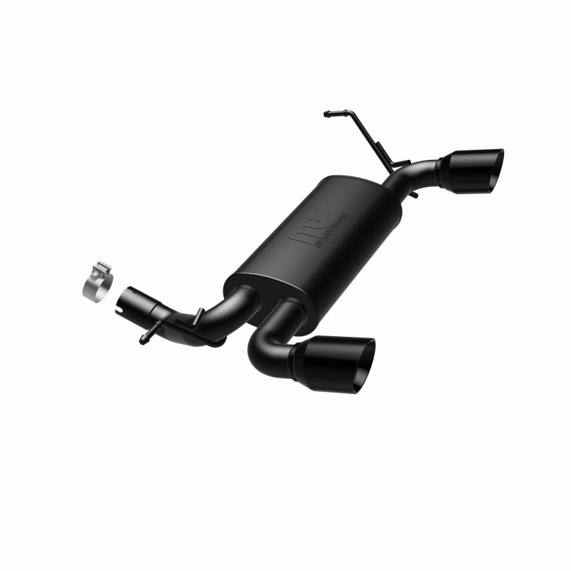 MagnaFlow 07-17 Jeep Wrangler JK 3.8/3.6L Dual Split Rear Exit Black Axle-Back Exhaust - AXOPROS Magnaflow Axle Back  