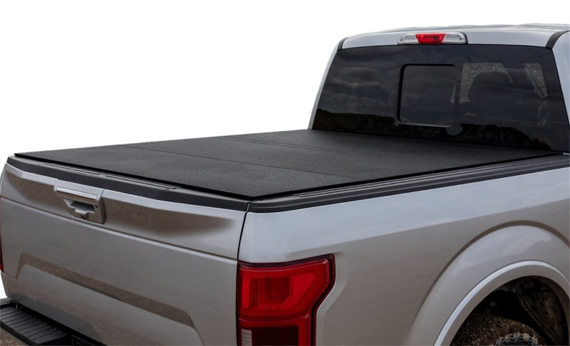 Access LOMAX Folding Hard Cover 04-21+ Ford F-150 6ft 6in (no 04 Heritage/Flareside) Black Urethane Access Bed Covers - Folding  AXOPROS