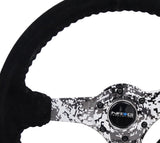 NRG Reinforced Steering Wheel (350mm / 3in. Deep) Blk Suede w/Hydrodipped Digi-Camo Spokes NRG Steering Wheels  AXOPROS