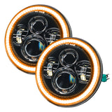 Oracle 07-18 Jeep Wrangler JK Switchback LED Halo Headlights - Amber/White - Switchback ORACLE Lighting Headlights  AXOPROS