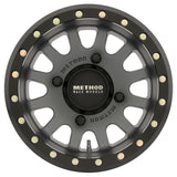 Method MR401 UTV Beadlock 15x7 / 4+3/13mm Offset / 4x156 / 132mm CB Titanium Wheel- Matte Black Ring Method Wheels Wheels - Cast  AXOPROS