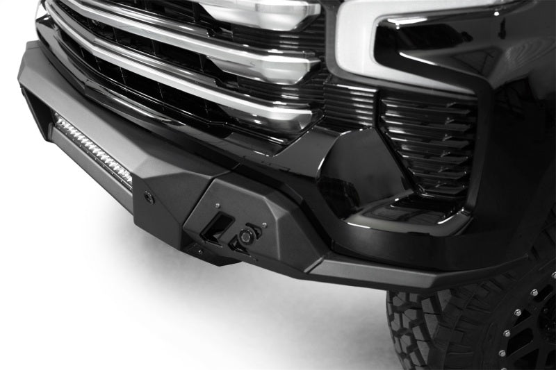 ADD 2022+ Chevrolet Silverado 1500 Black Label Front Bumper Addictive Desert Designs Bumpers - Steel  AXOPROS