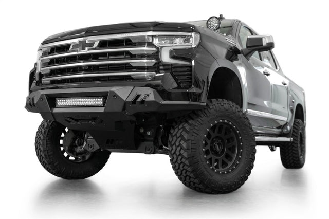 ADD 2022+ Chevrolet Silverado 1500 Black Label Front Bumper Addictive Desert Designs Bumpers - Steel  AXOPROS