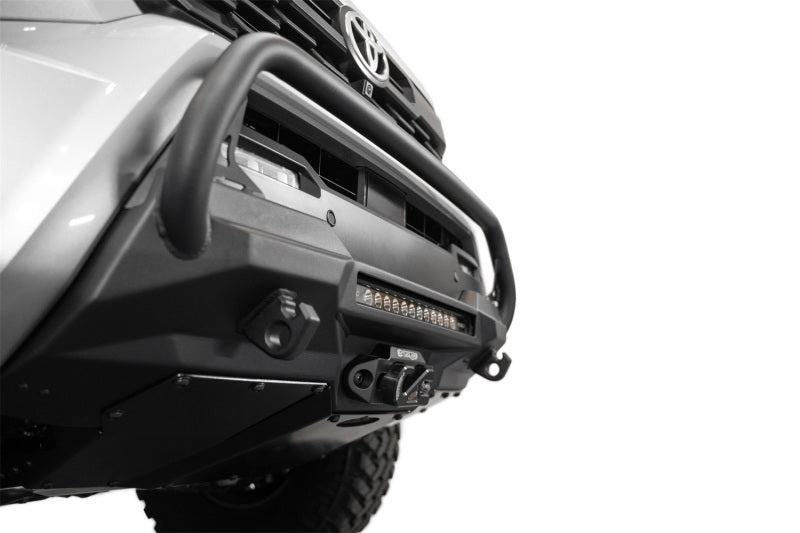 ADD 2024+ Toyota Tacoma Stealth Center Mount Winch Front Bumper w/ Top Hoop Addictive Desert Designs Bumpers - Steel  AXOPROS