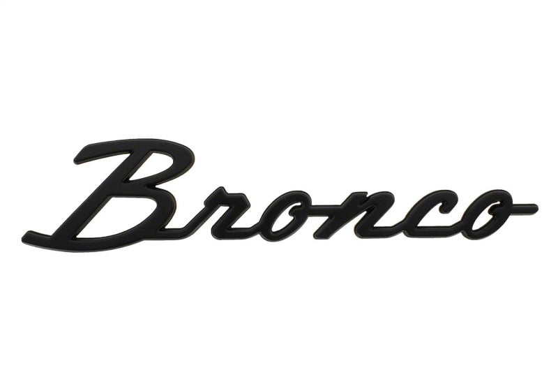 Ford Racing 2021+ Bronco Classic Script Fender Badges - Matte Black (Pair) Ford Racing Other Body Components  AXOPROS