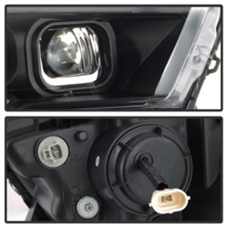 xTune Toyota Tacoma 16-18 DRL Light Bar Projector Headlights - Black PRO-JH-TTA16-LBDRL-BK SPYDER Headlights  AXOPROS