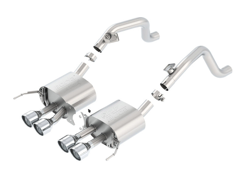 Borla 14-15 Chevy Corvette C7 w/o AFM w/o NPP Atak Rear Section Exhaust Quad Rd RL Tips Borla Catback  AXOPROS