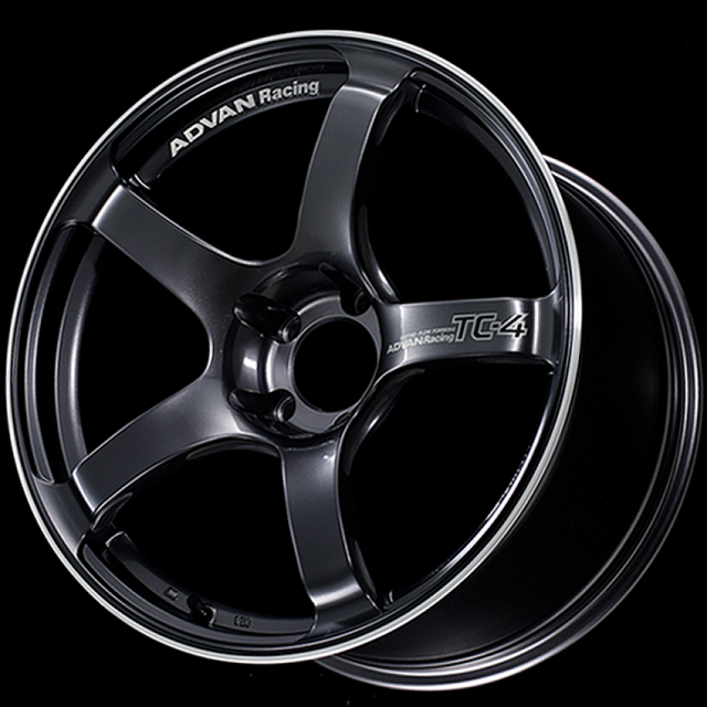 Advan TC4 18x9.5 +12 5-114.3 Racing Gunmetallic and Ring Wheel Advan Wheels - Cast  AXOPROS