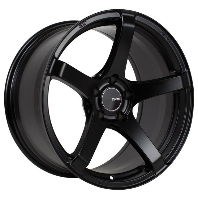 Enkei Kojin 18x9.5 30mm Offset 5x114.3 Bolt Pattern 72.6mm Bore Dia Matte Black Wheel Enkei Wheels - Cast  AXOPROS