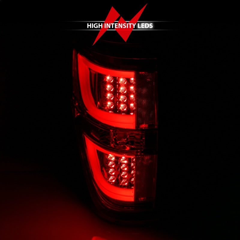 ANZO 2009-2013 Ford F-150 LED Taillights Black ANZO Tail Lights  AXOPROS