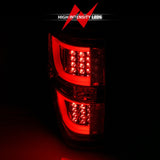 ANZO 2009-2013 Ford F-150 LED Taillights Black ANZO Tail Lights  AXOPROS