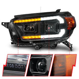 ANZO 10-13 Toyota 4Runner Projector Headlights - Black ANZO Headlights  AXOPROS