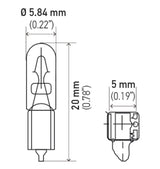 Hella Bulb 2721 12V 1.2W W2x4.6d T1.5 Hella Bulbs  AXOPROS