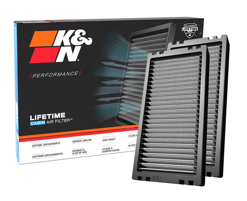 K&N 05-15 Nissan Frontier, Mid-size Pickups & SUVs Cabin Air Filter - 2 per Box K&N Engineering Cabin Air Filters  AXOPROS