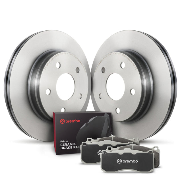 Brembo OE 2005 Chrysler 300/2011 Dodge Challenger/Charger/05-06 Magnum Front Disc Brake Kit Brembo OE Brake Rotors - OE  AXOPROS
