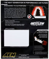 AEM 02-07 Dodge Ram 3.7L (V6)/4.7L-5.9L (V8) Dryflow Panel Air Filter AEM Induction Air Filters - Drop In  AXOPROS