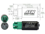 AEM 340LPH 65mm Fuel Pump Kit w/ Mounting Hooks - Ethanol Compatible AEM Fuel Pumps  AXOPROS