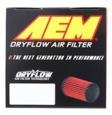 AEM 3.25 in DRY Flow Short Neck 9 in Element Filter AEM Induction Air Filters - Universal Fit  AXOPROS
