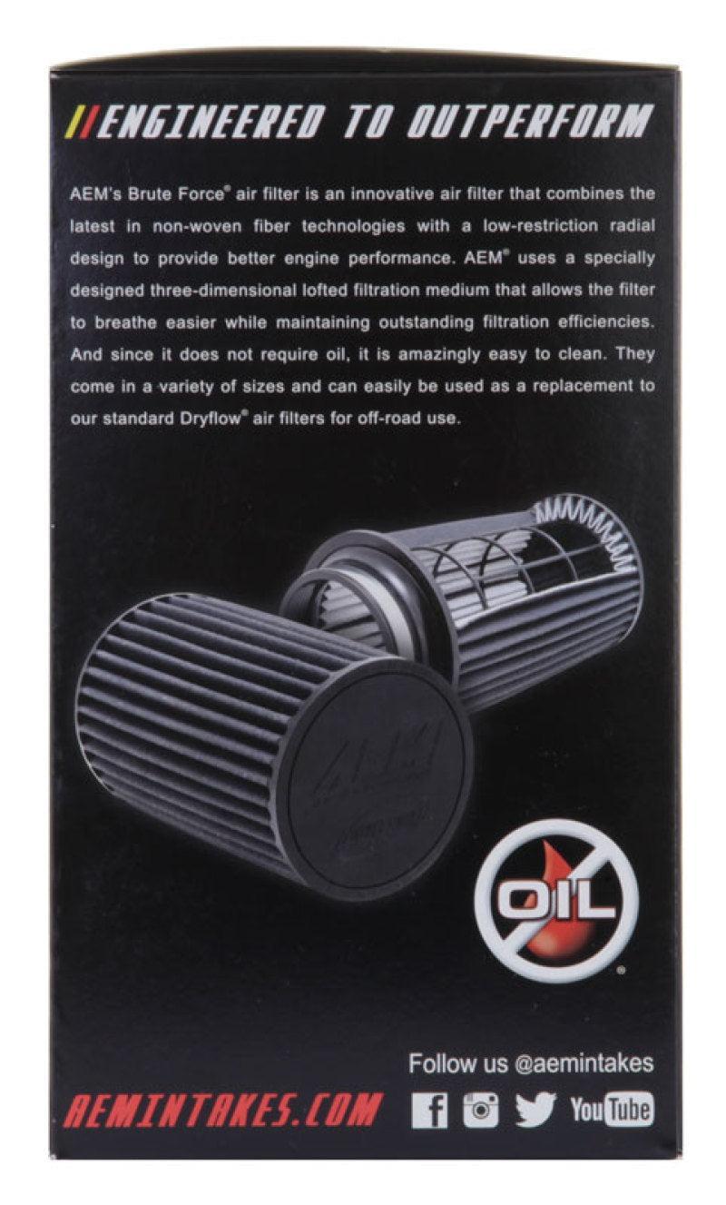 AEM 3.5 in x 9 in Dryflow Conical Air Filter AEM Induction Air Filters - Universal Fit  AXOPROS