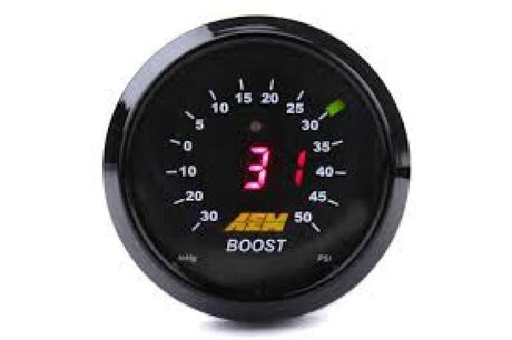 AEM 52mm Boost Digital Gauge -30-50psi AEM Gauges  AXOPROS