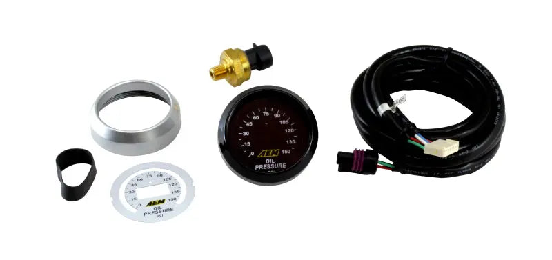 AEM 52mm Oil Pressure 150psi Digital Gauge AEM Gauges  AXOPROS