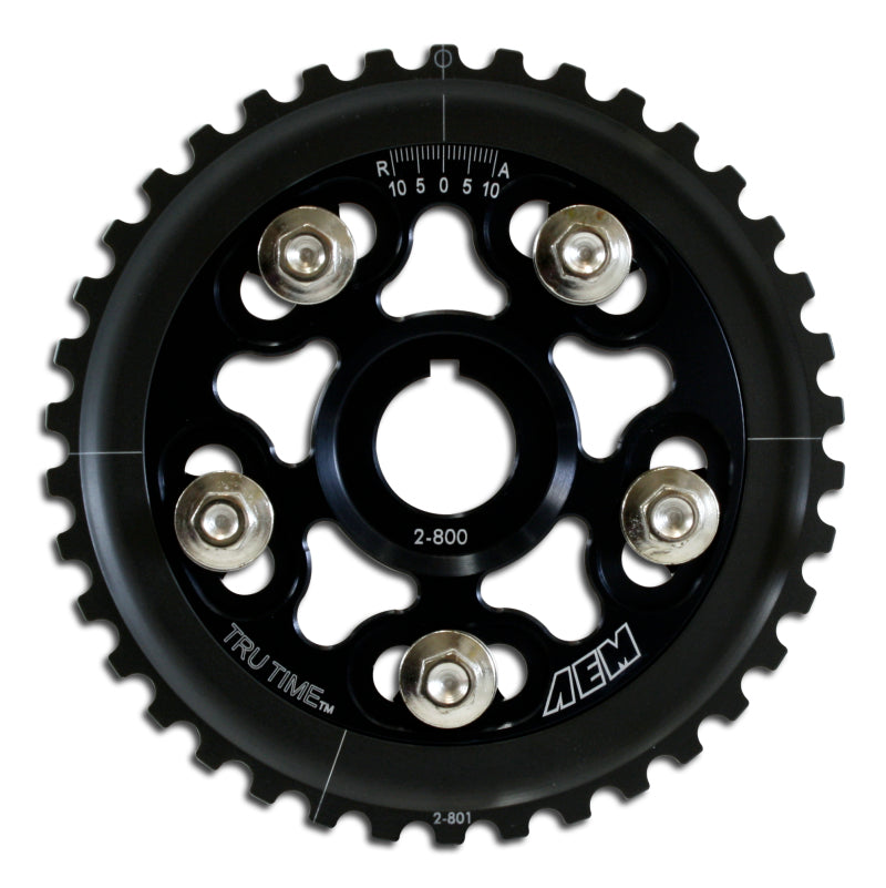 AEM 88-95 Honda Civic/ 93-95 Del Sol S & Si Black Tru-Time Cam Gear AEM Cam Gears  AXOPROS