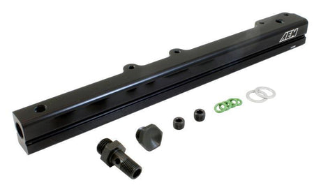 AEM 96-00 Civic CX/DX/LX/EX & 96-97 Del Sol S/Si Black Fuel Rail AEM