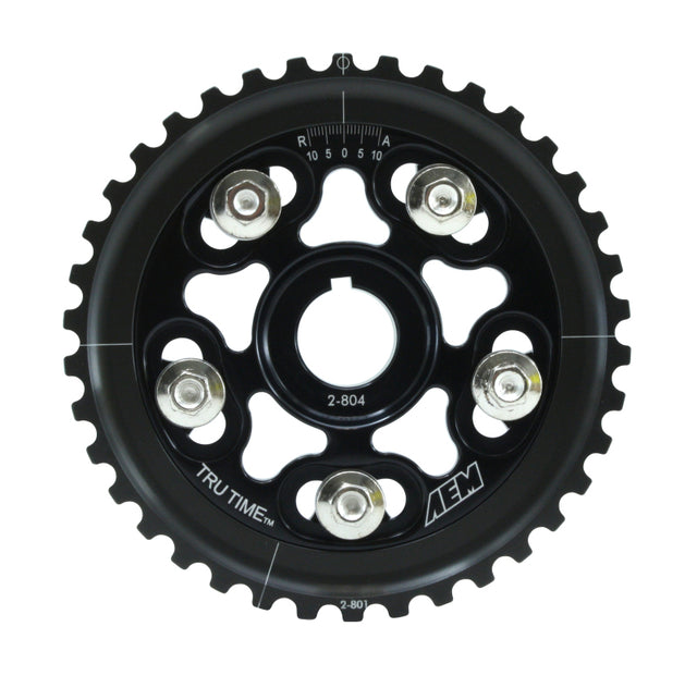 AEM 96-00 Honda Civic / 96-97 Honda Del Sol D16 Black Tru-Time Cam Gear AEM Cam Gears  AXOPROS