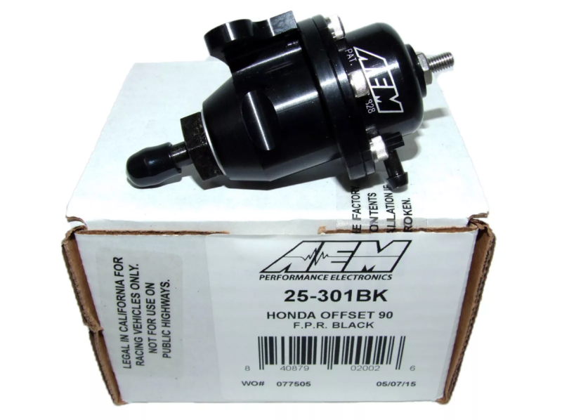 AEM 98-99 Acura CL / 00-05 S2000 / 98-02 Accord / 96-00 Civic Black Adjustable Fuel Pressure Regulat AEM Fuel Pressure Regulators  AXOPROS