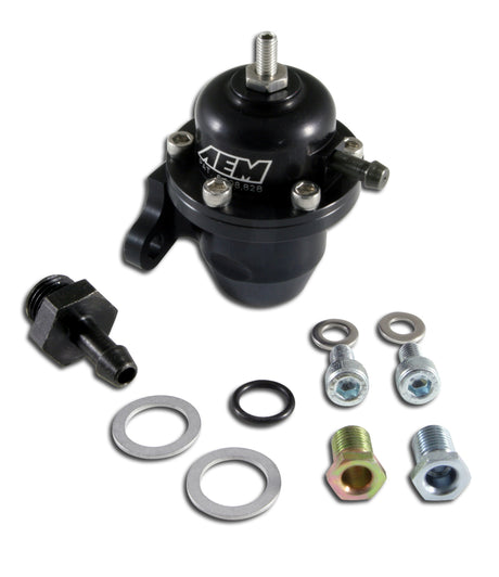 AEM 98-99 Acura CL / 00-05 S2000 / 98-02 Accord / 96-00 Civic Black Adjustable Fuel Pressure Regulat AEM Fuel Pressure Regulators  AXOPROS