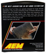 AEM Brute Force Dryflow Air Filter - Conical 6in Base OD / 5.125in Top OD / 5.25in Height AEM Induction Air Filters - Universal Fit  AXOPROS