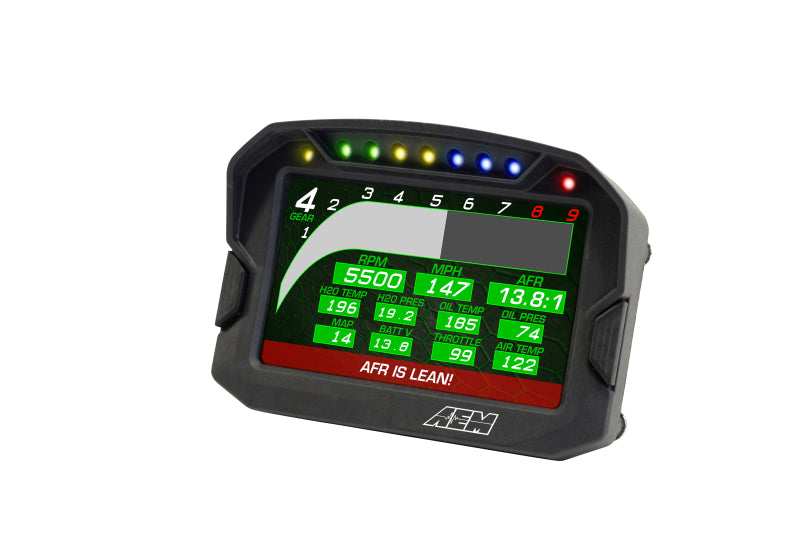AEM CD-5LG Carbon Logging Digital Dash Display w/ Internal 10Hz GPS & Antenna AEM Gauges  AXOPROS