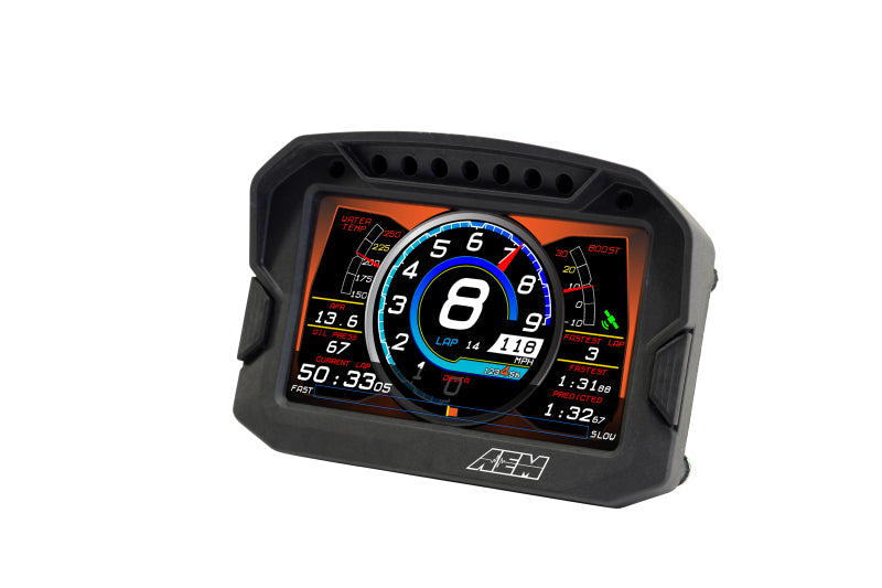 AEM CD-5LG Carbon Logging Digital Dash Display w/ Internal 10Hz GPS & Antenna AEM Gauges  AXOPROS
