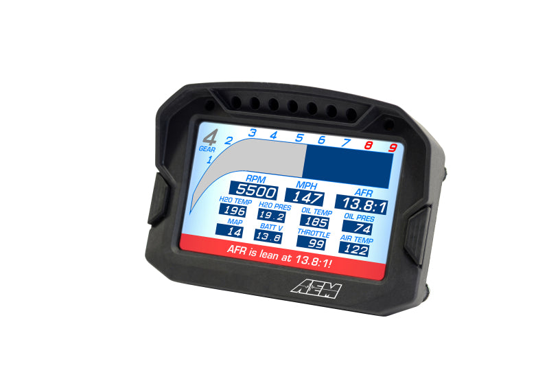 AEM CD-5LG Carbon Logging Digital Dash Display w/ Internal 10Hz GPS & Antenna AEM Gauges  AXOPROS