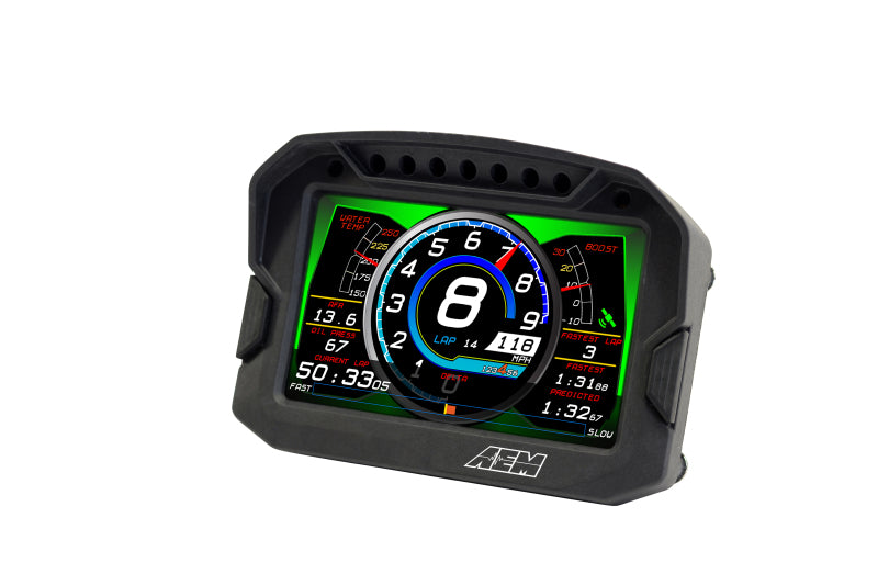 AEM CD-5LG Carbon Logging Digital Dash Display w/ Internal 10Hz GPS & Antenna AEM Gauges  AXOPROS