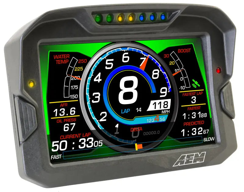 AEM CD-7 Logging GPS Enabled Race Dash Carbon Fiber Digital Display w/o VDM (CAN Input Only) AEM Gauges  AXOPROS