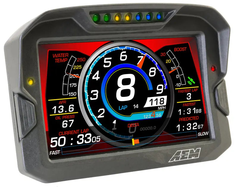 AEM CD-7 Logging GPS Enabled Race Dash Carbon Fiber Digital Display w/o VDM (CAN Input Only) AEM Gauges  AXOPROS