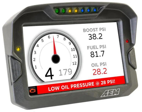 AEM CD-7 Non Logging GPS Enabled Race Dash Carbon Fiber Digital Display w/o VDM (CAN Input Only) AEM Gauges  AXOPROS