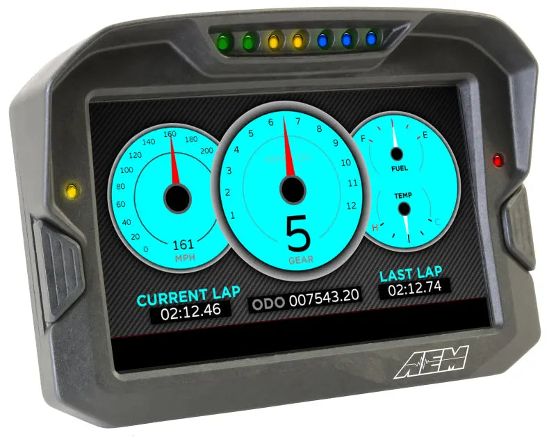 AEM CD-7 Non Logging Race Dash Carbon Fiber Digital Display (CAN Input Only) AEM Gauges  AXOPROS